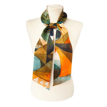 Load image into Gallery viewer, Paul Klee Coral Composition Skinny Silk Scarf