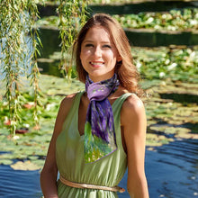Load image into Gallery viewer, Monet Nympheas Habotai Silk Scarf