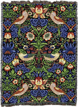 Load image into Gallery viewer, Strawberry Thief William Morris Arts & Crafts Throw Blanket