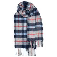 Load image into Gallery viewer, Douglas Navy Tartan Luxury Cashmere Scarf