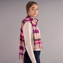 Load image into Gallery viewer, Pink Meadow Check Luxury Cashmere Scarf