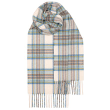 Load image into Gallery viewer, Stewart Blue Dress Tartan Luxury Cashmere Scarf