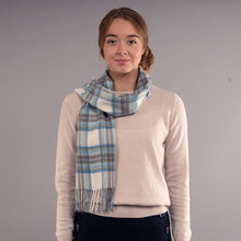 Load image into Gallery viewer, Stewart Blue Dress Tartan Luxury Cashmere Scarf