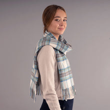 Load image into Gallery viewer, Stewart Blue Dress Tartan Luxury Cashmere Scarf