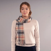 Load image into Gallery viewer, Thomson Camel Modern Tartan Luxury Cashmere Scarf