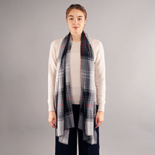 Load image into Gallery viewer, Lochcarron Graphite Alba Extra Fine Merino Wool Stole