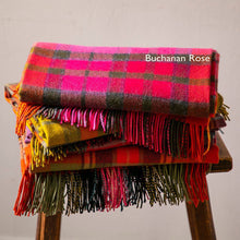 Load image into Gallery viewer, Buchanan Rose Tartan Lambswool Blanket