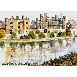 Leeds Castle Watercolour By Martin Goode