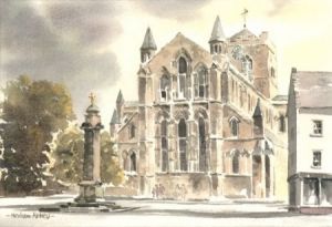 Hexham Abbey Watercolour