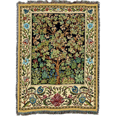Tree Of Life William Morris Throw Blanket