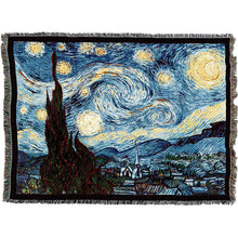 Load image into Gallery viewer, Van Gogh's Starry Night Throw Blanket