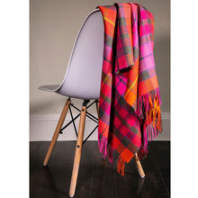 Load image into Gallery viewer, Buchanan Rose Tartan Lambswool Blanket