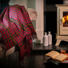 Load image into Gallery viewer, Red Red Rose, Robert Burns Tartan Lambswool Blanket