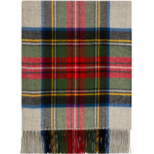 Load image into Gallery viewer, Stewart Silver Dress Tartan Lambswool Blanket
