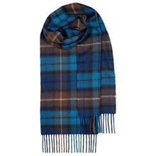 Load image into Gallery viewer, Buchanan Blue Tartan Brushed Lambswool Scarf