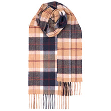 Load image into Gallery viewer, Bannockbane Navy Tartan Brushed Lambswool Scarf