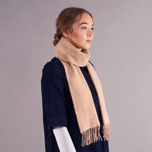Load image into Gallery viewer, Malt Plain Coloured Brushed Lambswool Scarf