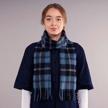 Load image into Gallery viewer, Ramsay Blue Ancient Tartan Brushed Lambswool Scarf