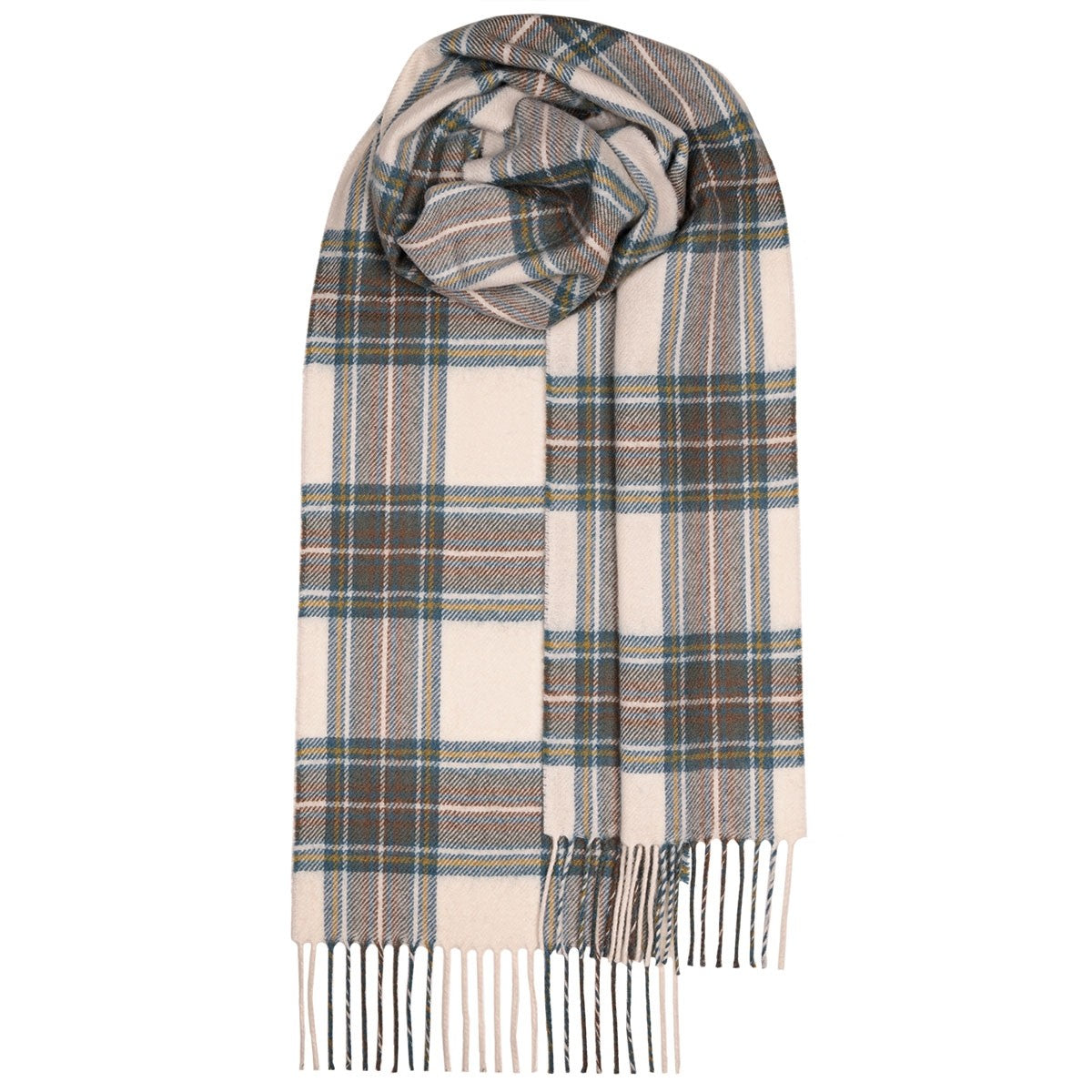 muted blue dress stewart Stewart Blue Dress Tartan Brushed Lambswool Scarf – Alberene Mail