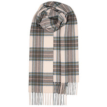Load image into Gallery viewer, Stewart Blue Dress Tartan Brushed Lambswool Scarf