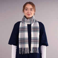Load image into Gallery viewer, Stewart Blue Dress Tartan Brushed Lambswool Scarf
