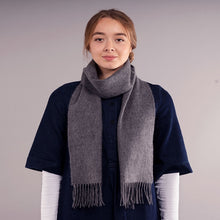Load image into Gallery viewer, Steel Plain Coloured Brushed Lambswool Scarf