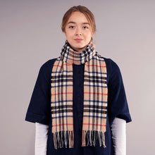 Load image into Gallery viewer, Thomson Camel Modern Tartan Brushed Lambswool Scarf