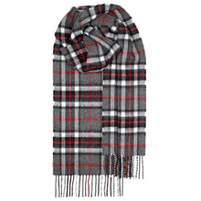 Load image into Gallery viewer, Thomson Grey Tartan Brushed Lambswool Scarf