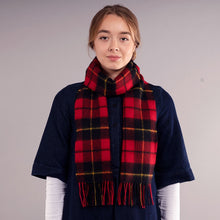 Load image into Gallery viewer, Wallace Modern Tartan Brushed Lambswool Scarf