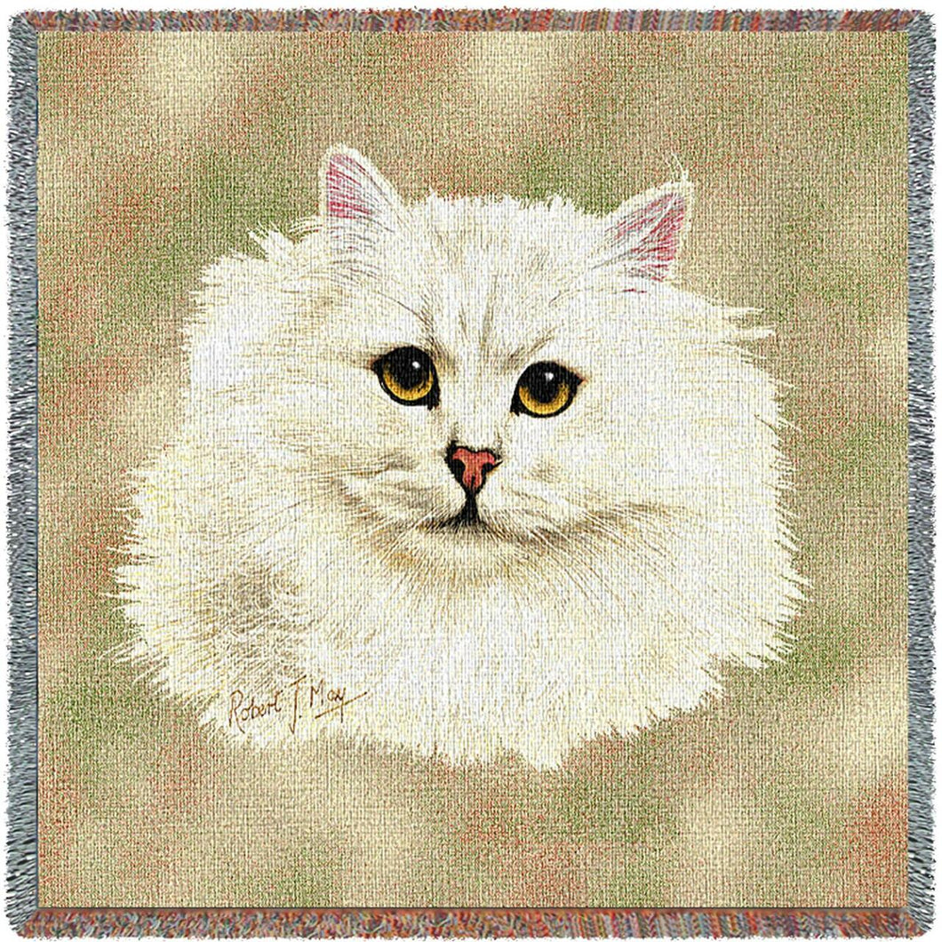Chinchilla Persian Cat Cotton Lap Square