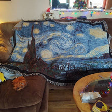 Load image into Gallery viewer, Van Gogh's Starry Night Throw Blanket