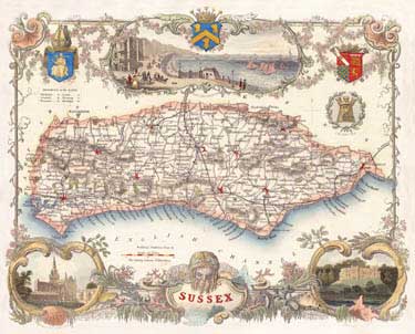 Sussex Map Poster
