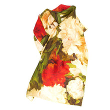 Load image into Gallery viewer, Manet Peonies Habotai Silk Scarf
