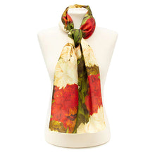 Load image into Gallery viewer, Manet Peonies Habotai Silk Scarf
