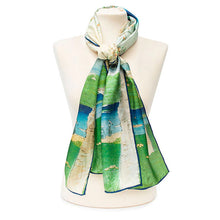 Load image into Gallery viewer, Japanese Cherry Blossom Habotai Silk Scarf
