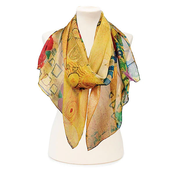 Klimt The Kiss Silk Chiffon Large Scarf