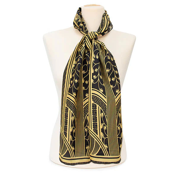 Deco Chrysler Habotai Silk Scarf