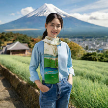 Load image into Gallery viewer, Japanese Cherry Blossom Habotai Silk Scarf
