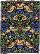 Load image into Gallery viewer, Strawberry Thief William Morris Arts &amp; Crafts Throw Blanket
