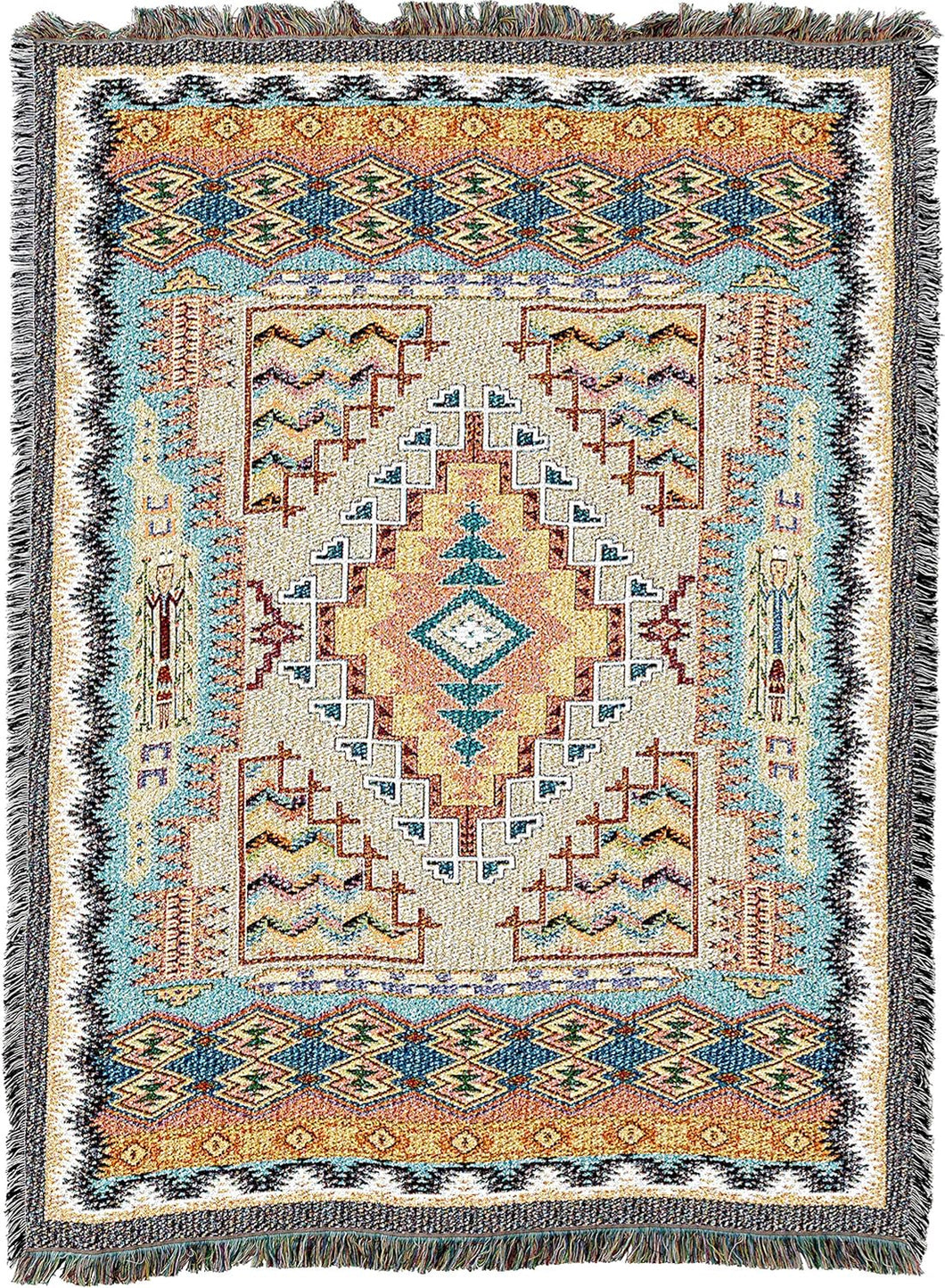 Painted Hills Turquoise Throw Blanket