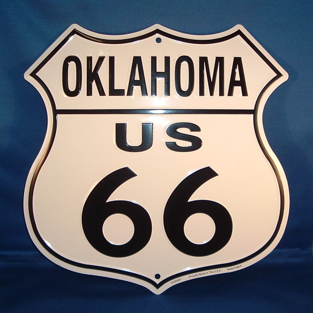 Oklahoma Rt 66 Metal Sign