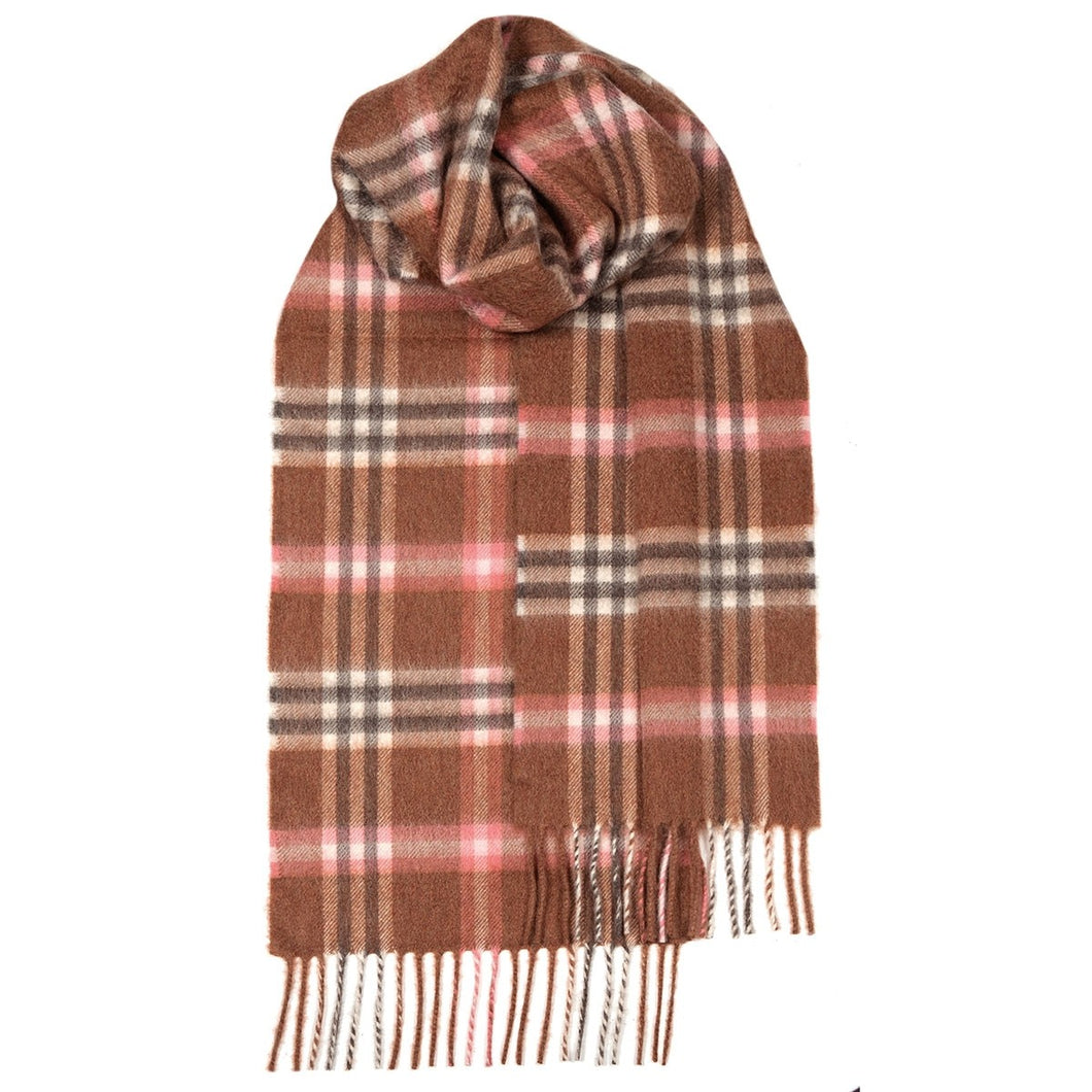 Elie Rose Check Luxury Cashmere Scarf