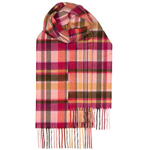 Load image into Gallery viewer, Pink Meadow Check Luxury Cashmere Scarf
