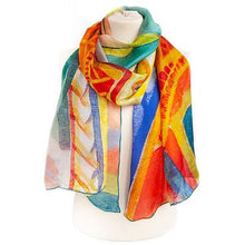 Load image into Gallery viewer, Delaunay Eiffel Tower Large Habotai Silk Scarf

