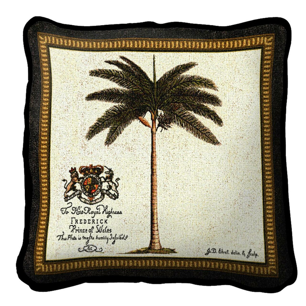 Prince of Wales Royal Palm Throw Pillow