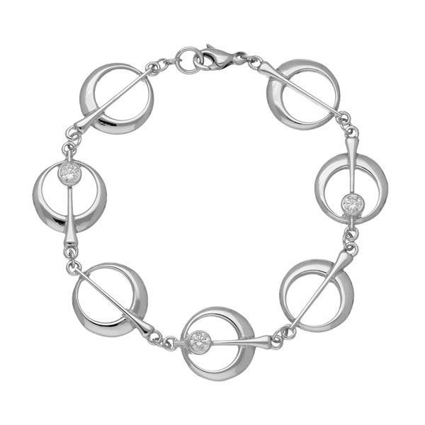 Harlequin Silver Bracelet CBL112 Cubic Zirconia