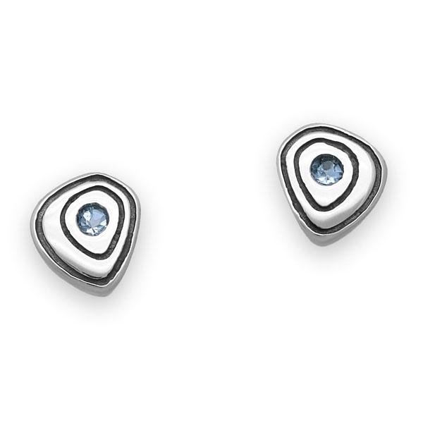 Simply Stylish Silver Earrings CE126 Blue Topaz