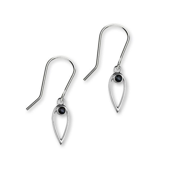 September Birthstone Silver Earrings CE389 Sapphire
