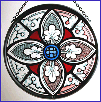 Canterbury Cathedral, Grisaille Motif Roundel