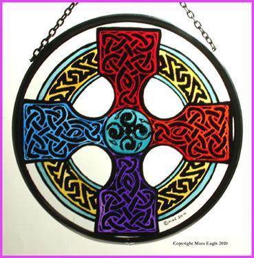 Celtic Cross, Multicolor Roundel
